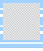 square flat photo frame with ornaments vector