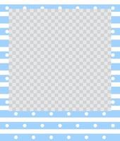 square flat photo frame with ornaments vector