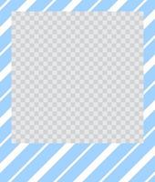 square flat photo frame with ornaments vector