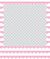 square flat photo frame with ornaments vector