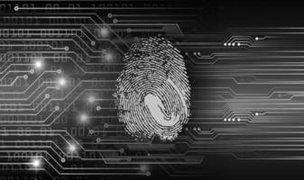 Finger print network cyber security background. hand vector