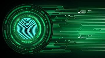 Finger print network cyber security background. hand vector