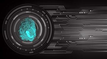 Finger print network cyber security background. hand vector