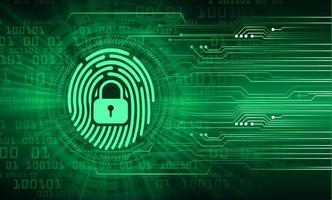 Finger print network cyber security background. hand vector