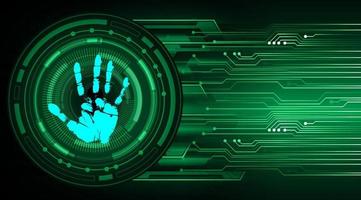 Finger print network cyber security background. hand vector