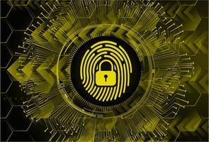 Finger print network cyber security background. hand vector