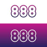 888 vector logo design.