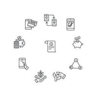 Online banking icons set . Online banking pack symbol vector elements for infographic web