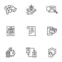 Online banking icons set . Online banking pack symbol vector elements for infographic web