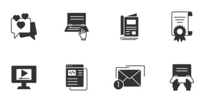 copywriting icons set . copywriting pack symbol vector elements for infographic web