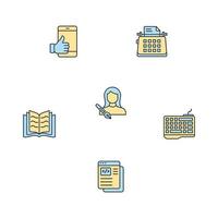 copywriting icons set . copywriting pack symbol vector elements for infographic web