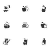 apple icons set . apple pack symbol vector elements for infographic web