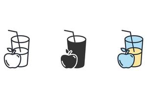 jugo fresco iconos símbolo elementos vectoriales para infografía web vector