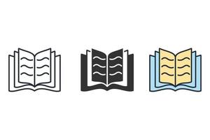 Book icons  symbol vector elements for infographic web