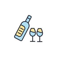 Wine icons  symbol vector elements for infographic web