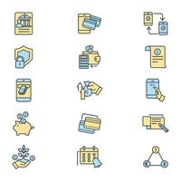 Online banking icons set . Online banking pack symbol vector elements for infographic web