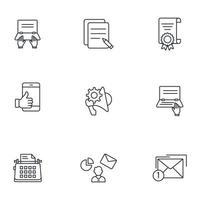 copywriting icons set . copywriting pack symbol vector elements for infographic web