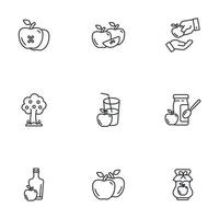 apple icons set . apple pack symbol vector elements for infographic web