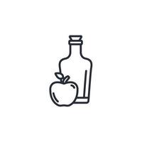 Cider icons  symbol vector elements for infographic web