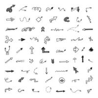 Vector set of hand drawn arrows, elements for presentation