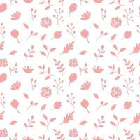 Seamless texture with floral background, pattern from flowers, botanical composition, wallpaper vector