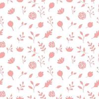 Seamless texture with floral background, pattern from flowers, botanical composition, wallpaper vector