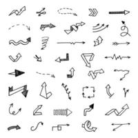 Vector set of hand drawn arrows, elements for presentation