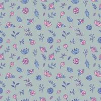 Seamless texture with floral background, pattern from flowers, botanical composition, wallpaper vector