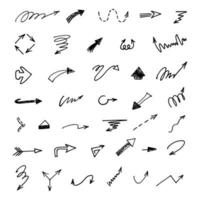 Vector set of hand drawn arrows, elements for presentation