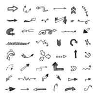 Vector set of hand drawn arrows, elements for presentation
