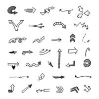 Vector set of hand drawn arrows, elements for presentation