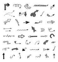 Vector set of hand drawn arrows, elements for presentation