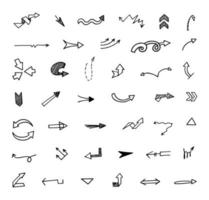 Vector set of hand drawn arrows, elements for presentation