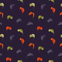 Seamless texture of green leaves, foliage pattern, natural abstract background vector