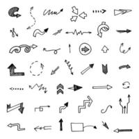 Vector set of hand drawn arrows, elements for presentation