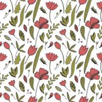 Seamless texture with floral background, pattern from flowers, botanical composition, wallpaper vector