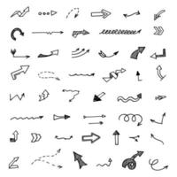 Vector set of hand drawn arrows, elements for presentation