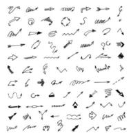 Vector set of hand drawn arrows, elements for presentation