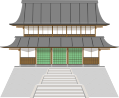 temple japonais 2 étages style ancien png