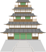 temple japonais tour bois couleur marron
