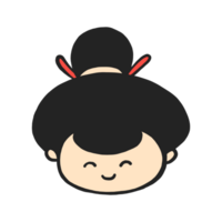 geisha giapponese mano disegnato illustrazione design png