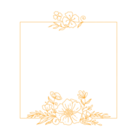 marco floral minimalista png