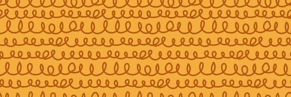Hand drawn horizontal spirals lines seamless pattern. Doodle style. Striped endless wallpaper vector