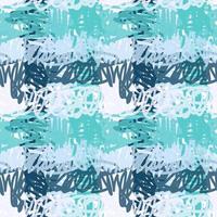 Hand drawn abstract scribble lines seamless pattern. Wavy brush stroke endless wallpaper. vector