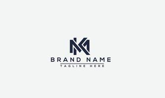 MK Logo Design Template Vector Graphic Branding Element.
