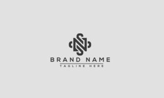 NS Logo Design Template Vector Graphic Branding Element.