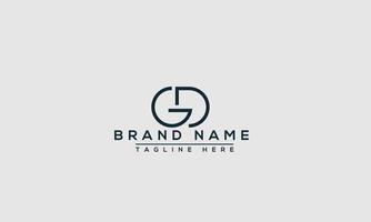 GD Logo Design Template Vector Graphic Branding Element.