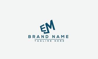 EM Logo Design Template Vector Graphic Branding Element.