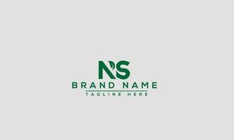 NS Logo Design Template Vector Graphic Branding Element.