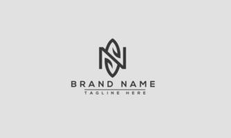 NS Logo Design Template Vector Graphic Branding Element.